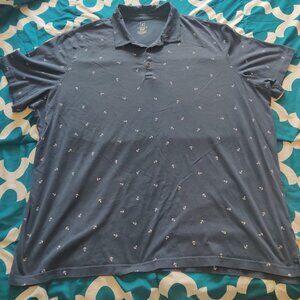 George 5xl Navy Blue & White printed polo shirt